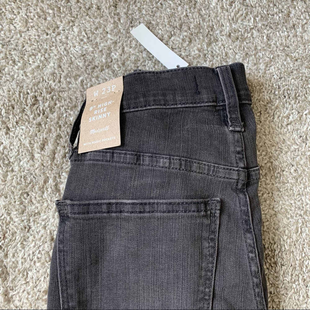 Madewell 23P - 9 inch high rise skinny jeans BLACK